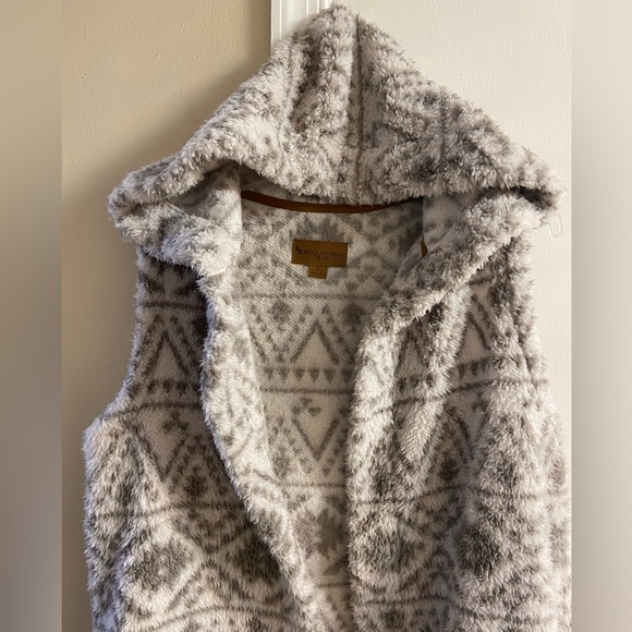 Koolaburra by Ugg vest Sherpa hooded white grey Small - Picture 4 of 7